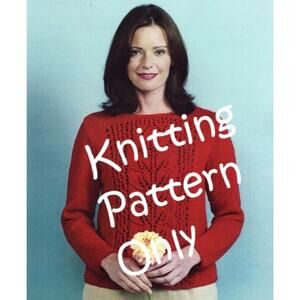 New Barbara Khouri Reynolds Ole Ole Lace Tulip Pullover 82255 Knitting Pattern